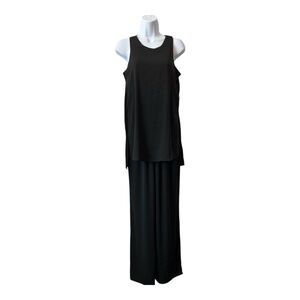 🖤 EUC WHITE HOUSE BLACK MARKET Black Tunic Wide Leg Jumpsuit | Women’s Sz 2